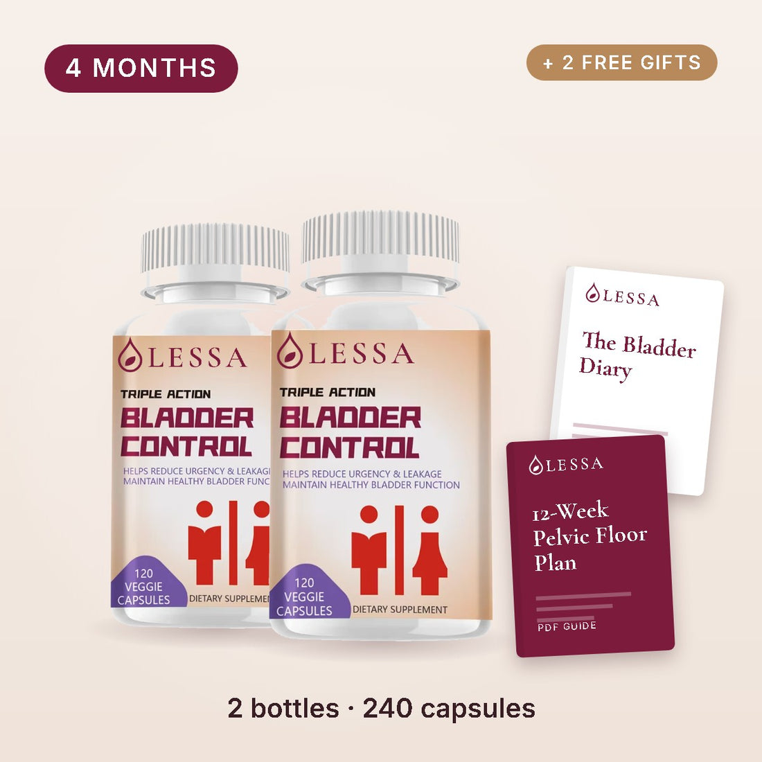 Lessa Daily Bladder Support for Women